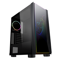 Boîtier d'ordinateur SAMA OEM Serve Atx avec panneau frontal en verre, bande ARGB, boîtier de jeu