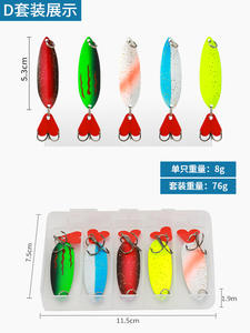 5 pièces ensemble de paillettes leurre appât Sequin <span class=keywords><strong>gorge</strong></span> à distance appât en métal appât bionique plaque de fer poisson appât à paillettes - Product Image 6