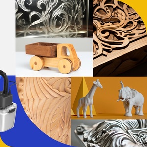เครื่องแกะสลักอะลูมิเนียมแบบพกพาขนาด 460*460 มม. 4 แกน พร้อมรางเลื่อนแบบ Linear กำลังมอเตอร์ 200W รองรับไฟล์ AI DXF - Product Image 6