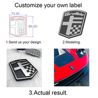 Adhesivo fuerte 3d para emblema de coche, pegatina de ABS con letras de esmalte Led, Logo de coche de plástico personalizado, gran oferta