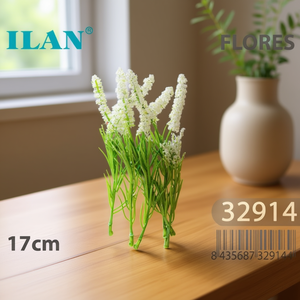 ILAN Fiori Artificiali Bianchi 17cm, Set da 6 Pezzi per Decorazione - Product Image 3
