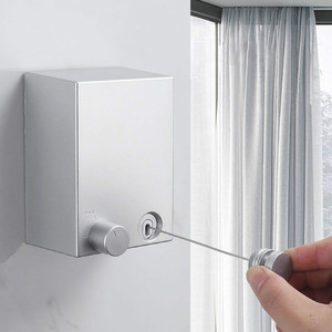 Séchoir à linge <span class=keywords><strong>mural</strong></span> sans perçage pour intérieur, ligne à linge pour balcon, hôtel, cordes à linge rétractables - Product Image 1