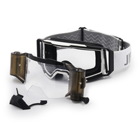 Lunettes de soleil de moto tout-terrain Jiepolly personnalisées pour la course, le motocross, la moto, avec protection UV400 et système Roll-Off