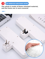 UK 4WAY sans fil universel prise répartiteur extension multiprise AC220 ~ 240V 10A chargeur 5m CN/EU câble bureau à domicile industriel