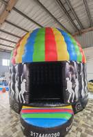 Château gonflable commercial à thème disco d'Halloween pour aire de jeux, à vendre