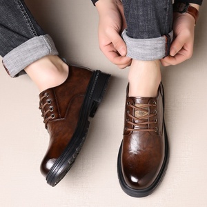 Chaussures décontractées pour hommes, style rétro britannique, en PU, à enfiler, semelle souple, pour le travail et la conduite, motif uni, nouveau design <span class=keywords><strong>Kata</strong></span> - Product Image 2