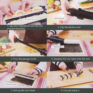 <span class=keywords><strong>Kit</strong></span> de moules à <span class=keywords><strong>sushi</strong></span> en bambou écologique de 30 pièces avec moules à nigiri et <span class=keywords><strong>maki</strong></span>, outil de cuisine DIY pour le riz, la viande et les légumes - Product Image 6