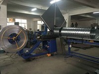 Machine de formage de tubes spirale en acier inoxydable HJTF2020, automatique, contrôlée par PLC, haute efficacité, entraînement motorisé, flexible