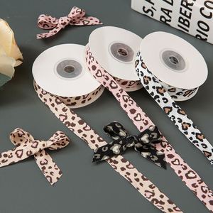 Ruban en satin double face imprimé léopard et guépard pailleté de 1,5 cm, écologique, pour la confection de nœuds faits main, accessoires pour cheveux, vêtements et cadeaux - Product Image 5