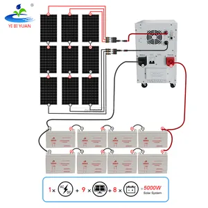5000w 5 10 15 kW Solarpanel-Energie systeme Hybrid 3kW 5 kW 10kW 15 kW netz unabhängiges Solarstrom-Komplett set