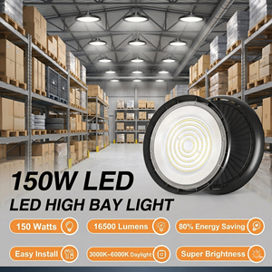 UFO <span class=keywords><strong>LED</strong></span> Hallenstrahler 200LM/W Hohe Lumenleistung 150W 200W 300W IP65 Aluminium Ultraflach für Lager Fabrik Industriebeleuchtung - Product Image 2