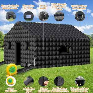 Carpa Inflable Comercial para Eventos, Negra, de PVC, Portátil, para Fiestas en el Patio Trasero, Discoteca Inflable con Luces LED, Cubo Inflable para Discoteca - Product Image 4