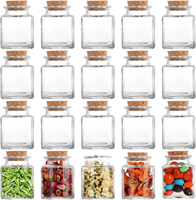 Flacons carrés en verre transparent de 50 ml personnalisés sérigraphiés pour épices, vides, DIY, mini-bouteilles flottantes avec bouchon couronne, 100 pièces, pour aliments pour animaux de compagnie