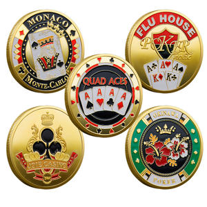 Koin Peringatan Berlapis Perak dengan Cetak UV Stock Ace King - Desain Kustom Hadiah Kenang-kenangan untuk Pelindung Kartu Poker Las Vegas - Product Image 4