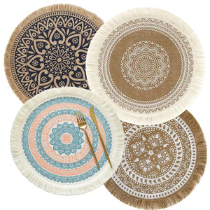 Sous-verre en corde de coton style bohème, tapis de table tissé, dessous de plat résistant à la chaleur, décoration de maison style ferme, cadeau en macramé, vente en gros - Product Image 2