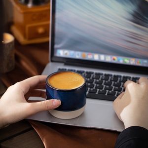 Grosir cetak Logo 8oz keramik cangkir cappucino untuk kafe promosi hadiah - Product Image 5