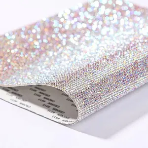 DIY Geschenke Auto Dekoration Bling Strass Blatt Selbst klebende Glitter Kristall Strass Blatt Aufkleber