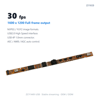 Module de caméra USB ZYKD ZCY1449-USB 2MP avec autofocus, UVC 1600x1200 30fps, mini micro caméra pour dashcam, caméra sportive, téléphone, tablette, PC, OEM
