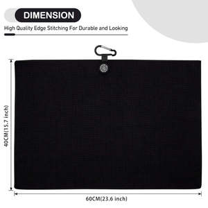 Serviette de golf magnétique de haute qualité pour nettoyer les balles, serviette de golf personnalisée en tissu gaufré avec sublimation et crochet magnétique - Product Image 6