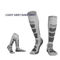 Chaussettes de compression pour la course à pied et la randonnée en gros, automne et hiver, chaussettes épaisses personnalisées en laine mérinos, sport pour hommes, 5 paires