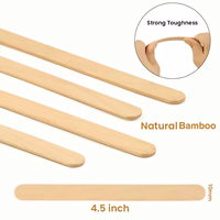 Bâtonnets de crème glacée jetables en bambou avec tête de lapin, 4,5 pouces, en vrac, en fibre de bambou naturelle, pour gâteaux en bouchées