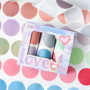 Lãng Mạn Dazzle Loạt Màu Dot Cắt Cẩm nang 6 Cuộn Nước Kích Hoạt Pet Cẩm nang Băng Dán Mỗi Hộp Cao Su Cho Mặt Nạ - Product Image 2