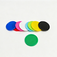 Jetons concaves en plastique de 25 mm, colorés, personnalisables, pour jeux de comptage pour enfants, pièces de monnaie vierges en plastique pour récompenses mathématiques et marqueurs