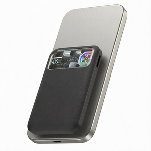 Batterie externe magnétique sans fil, chargeur portable, écran LED, ventilateur de refroidissement, design transparent - Product Image 1