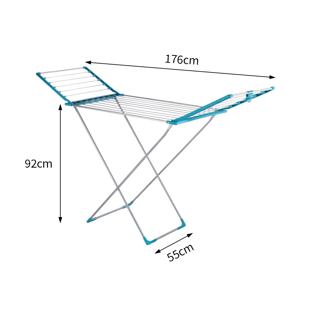 Secador de roupas dobrável em alumínio e ferro europeu, rack de secagem, arejador, rack de secagem para lavanderia