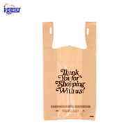 Sacs de courses en plastique jetables personnalisés en HDPE LDPE, sacs de transport en plastique avec logo imprimé « Merci » pour les magasins de détail