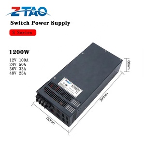 Fuente de Alimentación Conmutada Industrial SMPS de 12V-1200W con Salida Única para CCTV, Ajustable AC-<span class=keywords><strong>DC</strong></span>, Entrada 110V/220V, 88% de Eficiencia - Product Image 2