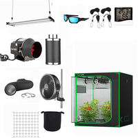 Kit complet de serre de culture LUXINT 4x2 pieds avec éclairage LED de culture 240w, ventilateur en ligne 4 pouces, système de culture hydroponique d'intérieur, ensemble complet