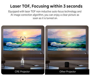 CRE CR50 Nouveau projecteur vidéo entièrement étanche et sans poussière, projecteurs LCD adaptés à une utilisation en intérieur et en extérieur - Product Image 2