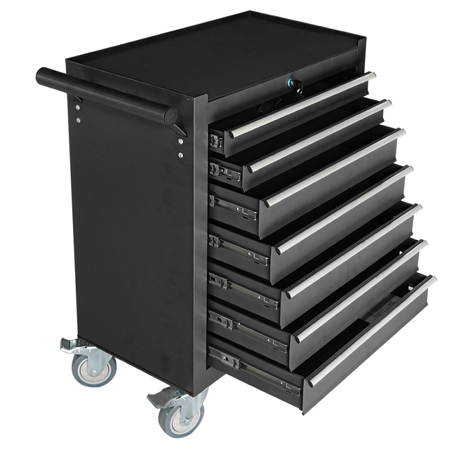 Steel Tool Cabinet with 7 Drawers Tool Cases for Garage and Workshop Storage Use Tool Cart