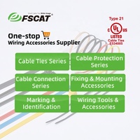 FSCAT Industrial, Juego de 400 Bridas de Nylon 66 Autoblocantes, Surtido de 4+8+10+12 Pulgadas, Bridas de Plástico para Hogar, Oficina y Bricolaje