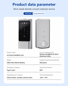 Cerradura Inteligente Aurelysse con Wi-Fi, Teclado Táctil, Entrada sin Llave, Control por Aplicación, Huella Dactilar, Código, Bloqueo Automático - Product Image 6