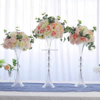 Support à fleurs en acrylique transparent de luxe, centre de table de mariage, support floral cylindrique transparent, décoration de table, présentoir pour événements