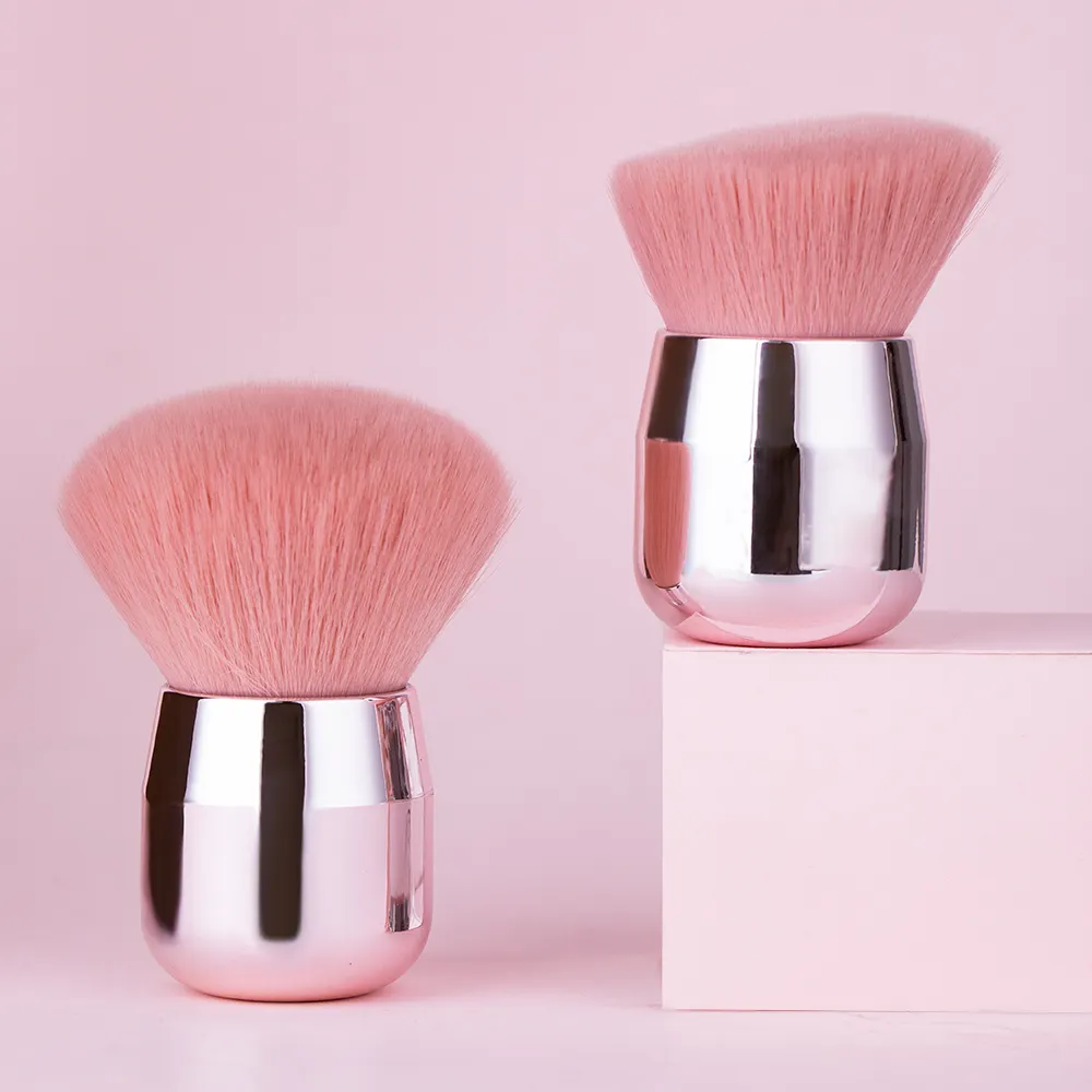 Pinceau de maquillage en forme de champignon, unique, pinceau rond, de beauté, poudre Kabuki, Logo personnalisé