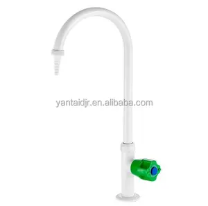 Laboratory brass hot and cold lab gooseneck sink assay faucet