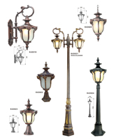 Lampe de jardin vintage antique en aluminium, luminaire suspendu intérieur/extérieur, suspension réglable