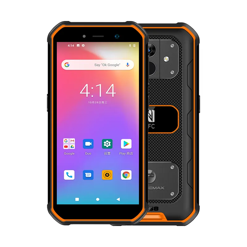 New phonemax X2 4 + 64GB kép 4 gam vân tay mở khóa gồ ghề điện thoại giá rẻ Android di động không thấm nước Octa Core NFC Thảm điện thoại thông minh
