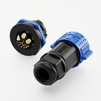 Connecteur Combo Alimentation et Signal M25 3+9 Broches 12AWG 24AWG IP67 Autoverrouillant Mâle-Femelle pour Usage Industriel