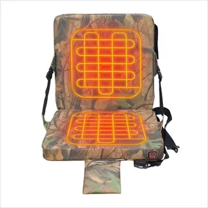 Outdoor Picnic And Hunting Cushion With Back Support Square Knitted Design Use For Car Office Home Stadium Chair