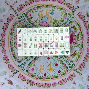 Wholesale Luxury Colorful Entertainment La Fete American Acrylic <b>Mahjong</b> Tile <b>Set</b> Eco-Friendly 4 Players Portable Design - Product Image 6