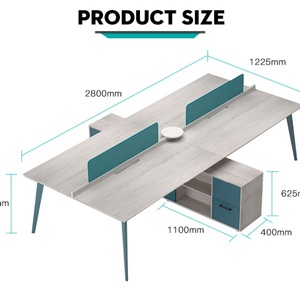 Poste de travail de bureau modulaire avec cloison, mobilier de bureau en cellules, bureau de poste de travail - Product Image 5