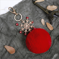 Promotion cadeau doux mignon pompon boule de fourrure en peluche en forme de cœur boules duveteuses grand porte-clés porte-clés fausse fourrure pompons