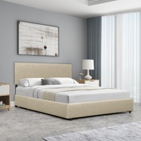 Wills oon Doppelbett Modernes Design Schlitten Getuftetes Kopfteil Crush Velvet Fabric Gepolsterter Holzrahmen Chinese Made for Home