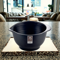 Bol à soupe noir en mélamine réutilisable avec poignées, design créatif, hôtel, restaurant