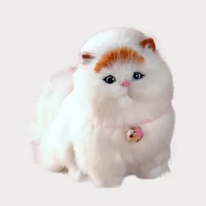 超级卡哇伊小猫模拟逼真毛绒玩具可爱礼品给人定制尺寸热卖毛绒玩具动物