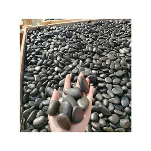 저렴한 가격 자연 돌 블랙 자갈 돌 풍경 자갈 돌